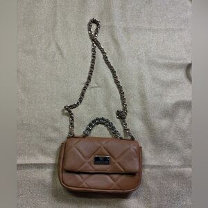 Laura Di Maggio Tote Bag Brown Leather Quilted Made in Italy